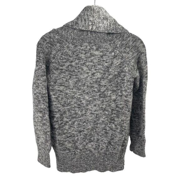 Cambridge Dry Goods Women's Skier Sweater Cardigan Shawl collar Wool Grey Medium - Picture 3 of 10